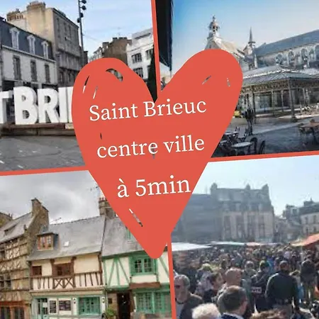 Bel Appartement Idealement Place Saint-Brieuc, Wifi, Parking Gratuit Exterior photo